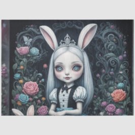 White Rabbit Girl Decoupage | Alice i Wonderland