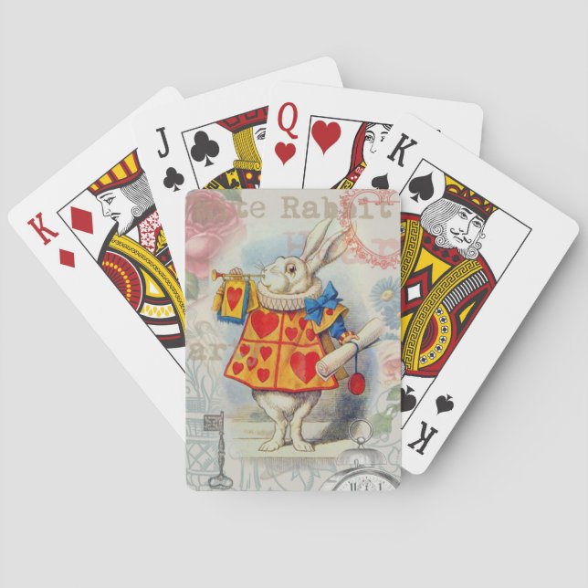 White Rabbit Hearts Alice Classic Kortlek (Baksidan)