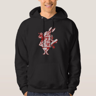 White Rabbit Herald Inked Red Tröja Med Luva
