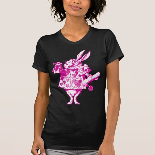 White Rabbit Herald Inked Rosa T Shirt (Framsida)