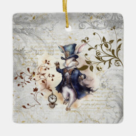 White Rabbit Julgransprydnad Keramik