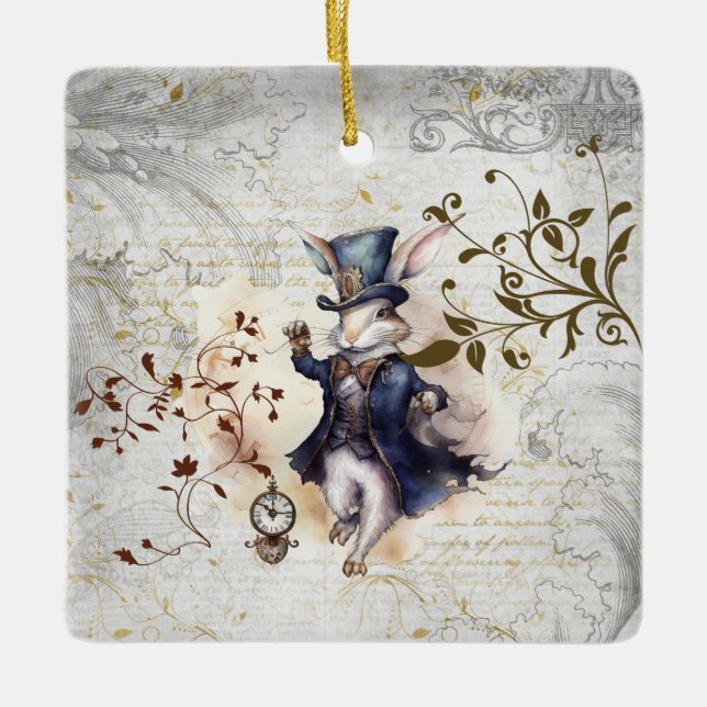 White Rabbit Julgransprydnad Keramik (Framsida)