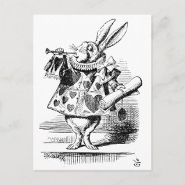 White Rabbit klädd som Herald Vykort