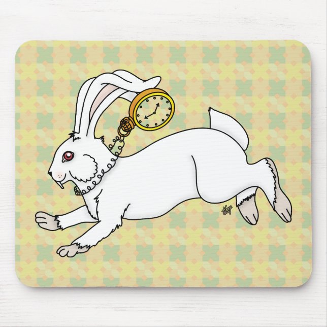 White Rabbit Mousepad Musmatta (Framsidan)