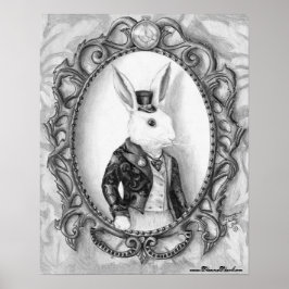 White Rabbit Poster Alice i Wonderland Poster