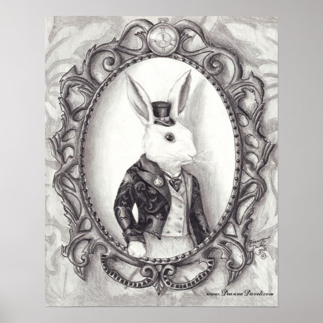 White Rabbit Poster White Rabbit Art Wonderland (Framsidan)