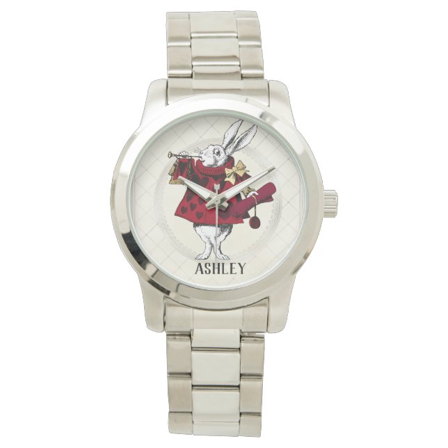 White Rabbit Queens Garb Personlig Armbandsur (Framsida)