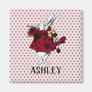 White Rabbit Queens Garb Personlig Magnet