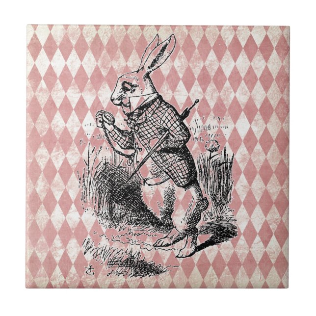 White Rabbit Rosa Diamond Tile Kakelplatta (Framsidan)