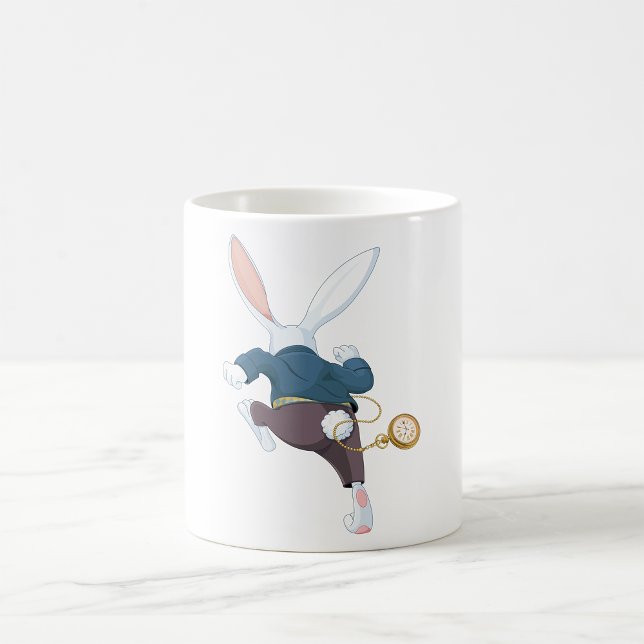 White Rabbit Running Away Kaffemugg (Skapare uppladdad)