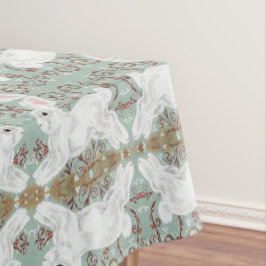 White Rabbit Tablecloth jul Berry Soft Grönt