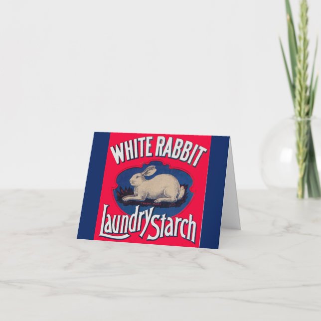 White Rabbit Tvätt Starch Anteckningskort (Framsida)