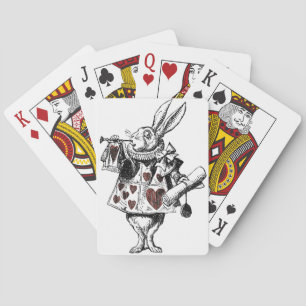 White Rabbits of Hearts - Alice in Wonderland Spelkort