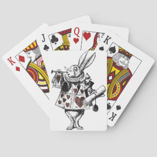 White Rabbits of Hearts - Alice in Wonderland Spelkort
