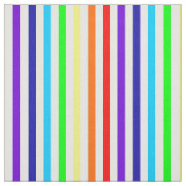 White Rainbow Rand Fabric Tyg