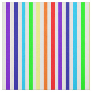 White Rainbow Rand Fabric Tyg