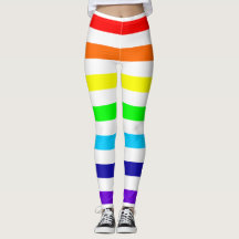 White Rainbow Rand Leggings