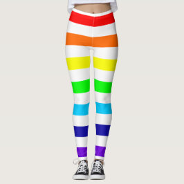 White Rainbow Rand Leggings