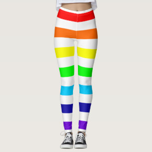 White Rainbow Rand Leggings