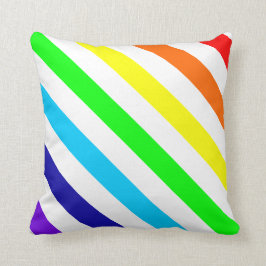 White Rainbow Rand Pillow Kudde