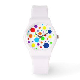 White Rainbow Spots Watch Armbandsur