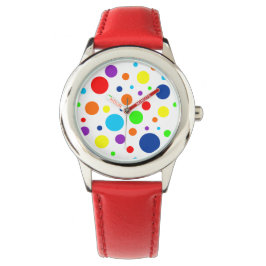 White Rainbow Spots Watch (Child) Armbandsur