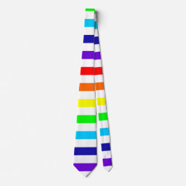 White Rainbow Tie (Vågrät Rand) Slips