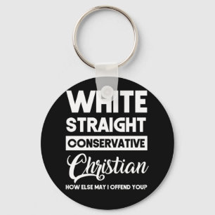 White Rak Konservativ Christian Offensisive Nyckelring
