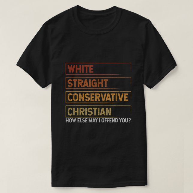 White Rak Konservativ Christian Patriotic Ch T Shirt (Design framsida)