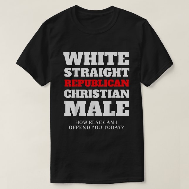 White Rak Republican Christian Male T Shirt (Design framsida)