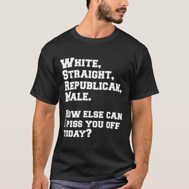White Rak Republican Male T-Shirt (Framsida)