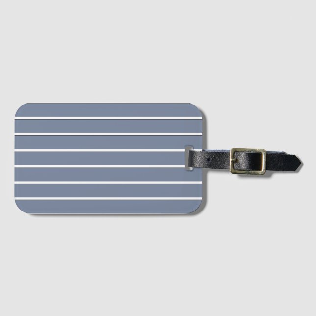 White Rand Luggage Tag Bagagebricka (Framsida horisontal)