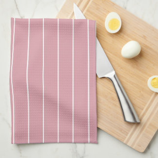White Rand på Mauve Kitchen Towels Kökshandduk
