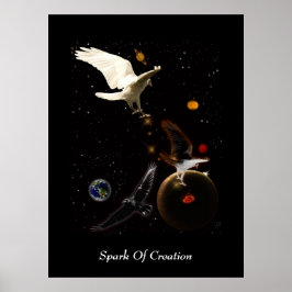 White Raven Fantasy Art Poster