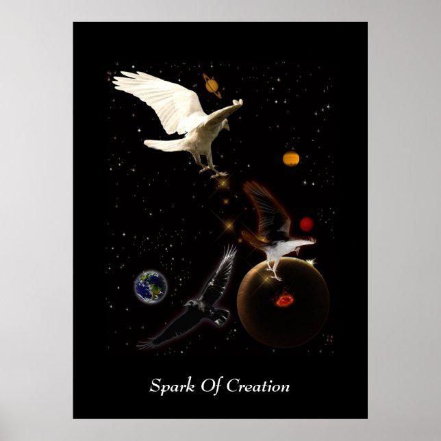 White Raven Fantasy Art Poster (Framsidan)