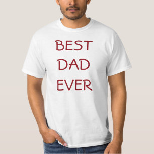 White Red Best Pappa någonsin T-Shirt Fars dag Gif