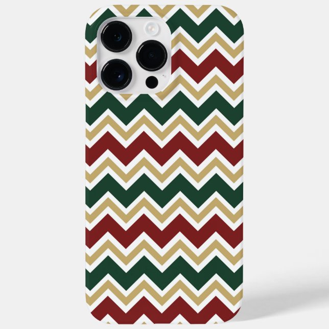 White Red Grönt Beige Chevron Mönster (Baksida)
