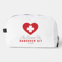 White Red Heart Bachelorette Hangover Kit