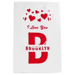 White Red Hipster Monogram Happy Valentine Day