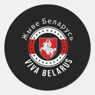 White Red Pagonya Flagga Support Belarus Pro Runt Klistermärke
