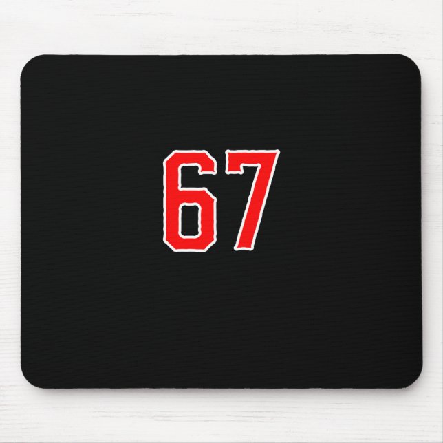 White Red Sports Team Number #67 Swea  Musmatta (Framsidan)