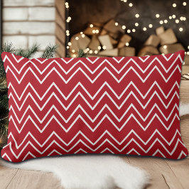 White Red Winter Festive Lumbarkudde