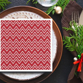 White Red Winter Festive Pappersservett