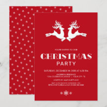 White Reindeer Red-julen Party