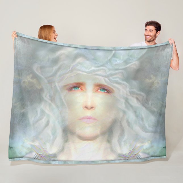 White Renaissance Fleece Blanket (På plats)