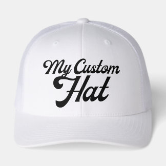 WHITE Retro 6 Panel Custom Trucker Hat Blank Keps