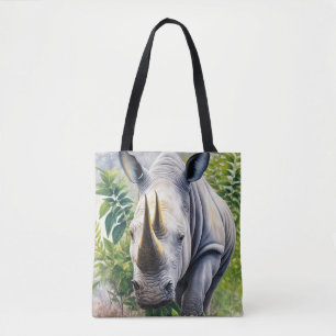 White Rhino Botanical Art Tygkasse