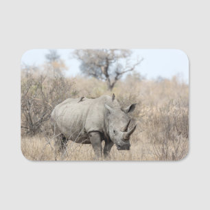 White Rhino Namnbricka