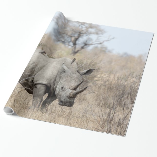White Rhino Presentpapper (Utrullad)