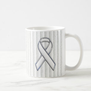 White Ribbon Awareness Rand Kaffemugg